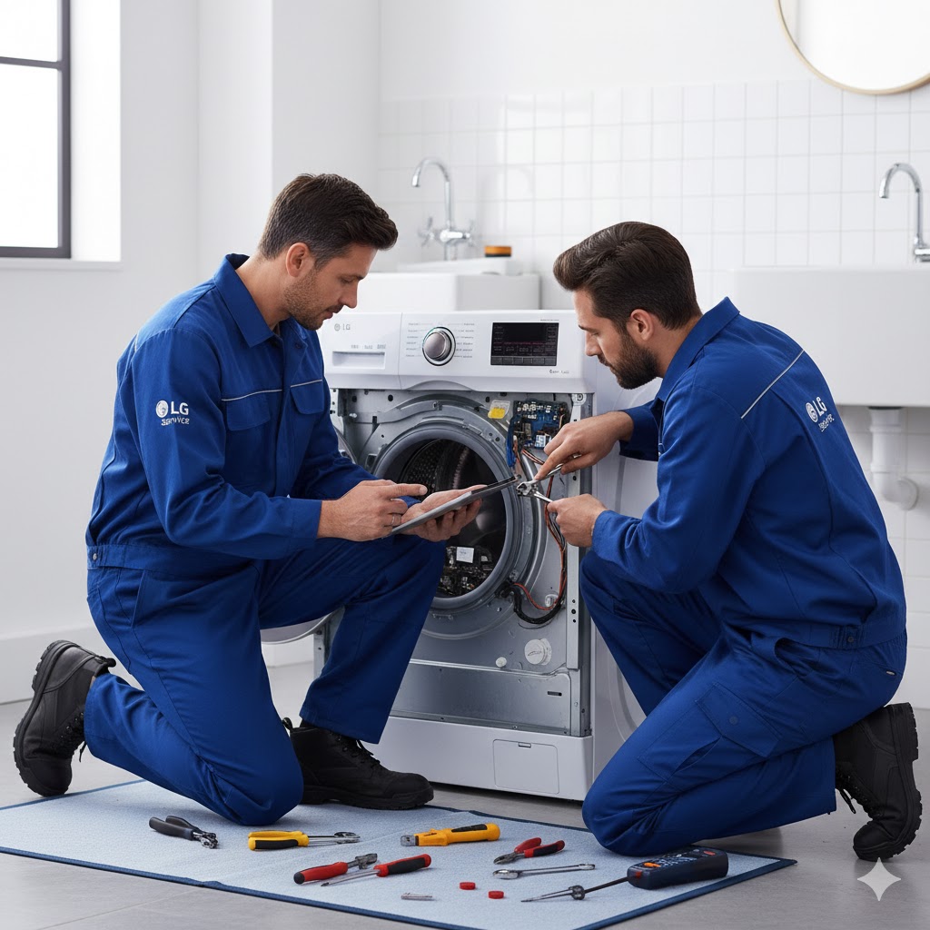 دليل شامل لأخطاء غسالات إل جي (الفتحة الأمامية) الأسباب، التشخيص، والحلول المفصّلة