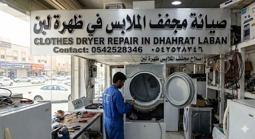 صيانة مجفف الملابس في ظهرة لبن 0542528346 دليل شامل لحل أعطال المجففات بسرعة وكفاءة