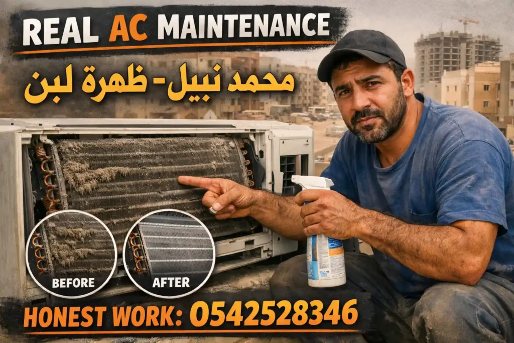 contact mohammad nabeel for best ac maintenance service in dahrat laban