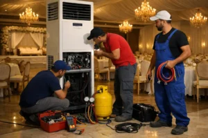 Floor-standing air conditioner maintenance